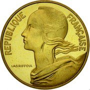 France 10 Centimes Piedfort 1974 KM# P491 REPUBLIQUE FRANÇAISE LAGRIFFOUL coin obverse France 10 Centimes Piedfort 1974 KM# P491 REPUBLIQUE FRANÇAISE LAGRIFFOUL coin obverse