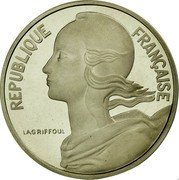 France 10 Centimes (Piedfort) KM# P468 REPUBLIQUE FRANÇAISE LAGRIFFOUL coin obverse