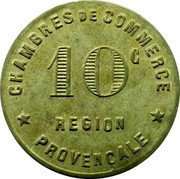 France 10 Centimes Region Provence ND CHAMBRE DE COMMERCE RÉGION PROVINÇIALE 10 C coin reverse France 10 Centimes Region Provence ND CHAMBRE DE COMMERCE RÉGION PROVINÇIALE 10 C coin reverse