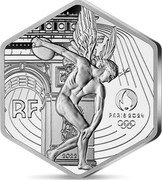 France 10 Euro Olympic Games in Paris 2022 In set PARIS 2024 RF 2022 coin obverse France 10 Euro Olympic Games in Paris 2022 In set PARIS 2024 RF 2022 coin obverse