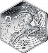 France 10 Euro Olympic Games in Paris 2021  KM# 2982 TM PARIS 2024 RF 2021 coin obverse