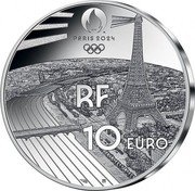 France 10 Euro (Olympic Games in Paris. Judo) KM# 2984 PARIS 2024 RF 10 EURO coin obverse France 10 Euro (Olympic Games in Paris. Judo) KM# 2984 PARIS 2024 RF 10 EURO coin obverse