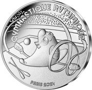 France 10 Euro (The Olympic Phryge. Rhythmic Gymnastics) GYMNASTIQUE RYTHMIQUE PARIS 2024 coin reverse