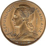 France 10 Francs (Essai) KM# E6 RÉPUBLIQUE FRANÇAISE ESSAI L.BAZOR GB 1955 coin obverse France 10 Francs (Essai) KM# E6 RÉPUBLIQUE FRANÇAISE ESSAI L.BAZOR GB 1955 coin obverse