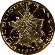 France 10 Francs France Map 1977 KM# P589 REPUBLIQUE FRANÇAISE RF MATHIEU 1977 coin obverse