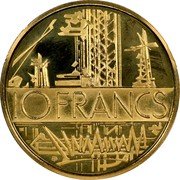 France 10 Francs France Map 1974 KM# P508 10 FRANCS coin reverse France 10 Francs France Map 1974 KM# P508 10 FRANCS coin reverse