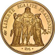 France 10 Francs Hercules 1973 KM# P483 LIBERTE EGALITE FRATERNITE DUPRÉ coin reverse