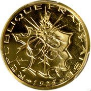 France 10 Francs Piedfort 1975 KM# P535 REPUBLIQUE FRANÇAISE RF MATHIEU 1975 coin obverse