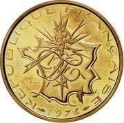 France 10 Francs Piedfort 1974 KM# P506 REPUBLIQUE FRANÇAISE RF MATHIEU 1974 coin obverse France 10 Francs Piedfort 1974 KM# P506 REPUBLIQUE FRANÇAISE RF MATHIEU 1974 coin obverse