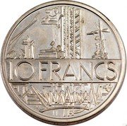 France 10 Francs Piedfort 1979 KM# P648 10 FRANCS coin reverse