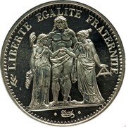 France 10 Francs Piedfort 1965 KM# P356 LIBERTE EGALITE FRATERNITE DUPRÉ coin reverse