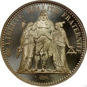 France 10 Francs Piedfort 1972 KM# P458 LIBERTE EGALITE FRATERNITE DUPRÉ coin reverse