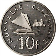 France 10 Francs Piedfort - New Caledonia 1967  KM# P1 NOUVELLE - CALEDONIE 10F coin reverse France 10 Francs Piedfort - New Caledonia 1967  KM# P1 NOUVELLE - CALEDONIE 10F coin reverse