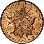 France 10 Francs (Trial - Essai) KM# E115 REPUBLIQUE FRANÇAISE RF MATHIEU 1974 coin obverse France 10 Francs (Trial - Essai) KM# E115 REPUBLIQUE FRANÇAISE RF MATHIEU 1974 coin obverse