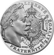 France 100 Euro The Napoleon III 2023  BU KM# 3154 LIBERTÉ ÉGALITÉ FRATERNITÉ 2023 D'AP. BARRE coin reverse
