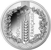 France 100 Euro (The Wheat) KM# 3114 RÉPUBLIQUE FRANÇAISE 100 EURO coin obverse