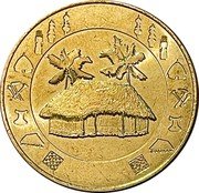 France 100 Francs CFP (Coin for the French Communities in the Pacific)  coin reverse France 100 Francs CFP (Coin for the French Communities in the Pacific)  coin reverse