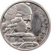 France 100 Francs Essai 1954 KM# E97 REPUBLIQUE FRANÇAISE CR coin reverse France 100 Francs Essai 1954 KM# E97 REPUBLIQUE FRANÇAISE CR coin reverse