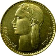France 100 Francs Essai by Vezien 1950 KM# E95 REPUBLIQUE FRANÇAISE coin reverse France 100 Francs Essai by Vezien 1950 KM# E95 REPUBLIQUE FRANÇAISE coin reverse
