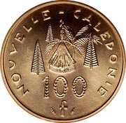 France 100 Francs Essai. New Caledonia 1976  KM# E14 NOUVELLE-CALEDONIE E S S A I 100 F coin reverse