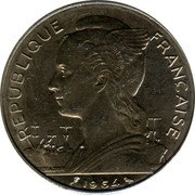 France 100 Francs KM# 13 Reunion REPUBLIQUE FRANÇAISE L.BAZOR GB 1964 coin obverse