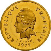 France 100 Francs Piedfort 1979 KM# P30 RÉPUBLIQUE FRANÇAISE R. JOLY I E O M 1979 coin obverse France 100 Francs Piedfort 1979 KM# P30 RÉPUBLIQUE FRANÇAISE R. JOLY I E O M 1979 coin obverse