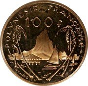 France 100 Francs (Piedfort) KM# P28 POLYNESIE FRANÇAISE 100 F A GUZMAN coin reverse France 100 Francs (Piedfort) KM# P28 POLYNESIE FRANÇAISE 100 F A GUZMAN coin reverse