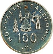 France 100 Francs Piedfort- New Caledonia 1979 KM# P10a NOUVELLE CALEDONIE 100 F coin reverse France 100 Francs Piedfort- New Caledonia 1979 KM# P10a NOUVELLE CALEDONIE 100 F coin reverse