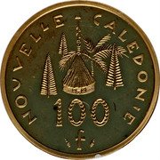 France 100 Francs (Piedfort - New Caledonia) KM# P10b NOUVELLE - CALEDONIE 100 F coin reverse France 100 Francs (Piedfort - New Caledonia) KM# P10b NOUVELLE - CALEDONIE 100 F coin reverse