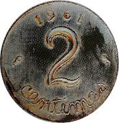 France 2 Centimes (Epi Epreuve uniface de revers en argent) 1961 2 CENTIMES coin obverse
