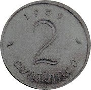 France 2 Centimes (Large module) 1959 2 CENTIMES coin reverse France 2 Centimes (Large module) 1959 2 CENTIMES coin reverse