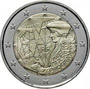 France 2 Euro Erasmus Programme 2022  35 1987-2022 ERASMUS PROGRAMME RF J.J. coin obverse France 2 Euro Erasmus Programme 2022  35 1987-2022 ERASMUS PROGRAMME RF J.J. coin obverse