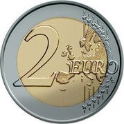 France 2 Euro Rugby World Cup 2023 c + ⊞ 2 EURO coin reverse