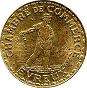 France 2 Francs Chamber of Commerce. Commune of Evreux 1922 THEVENON CHAMBRE DE COMMERCE EVREUX coin obverse
