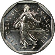 France 2 Francs (Essai) KM# E119 RÉPUBLIQUE FRANÇAISE ESSAI D’APRÈS O.ROTY coin obverse