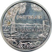 France 2 Francs French Polynesia Piedfort 1979(a) KM# P14 POLYNESIE 2 F. FRANÇAISE coin reverse