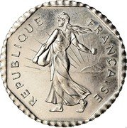 France 2 Francs (Pre-serie) KM# Pn118 RÉPUBLIQUE FRANÇAISE O.ROTY coin obverse