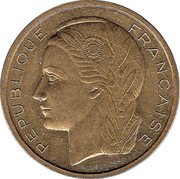 France 20 Centimes (Essai) KM# E107 REPUBLIQUE FRANÇAISE A. DIEUDONNÉ coin obverse France 20 Centimes (Essai) KM# E107 REPUBLIQUE FRANÇAISE A. DIEUDONNÉ coin obverse