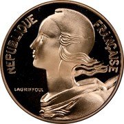 France 20 Centimes The Sower 1972 KM# P448 REPUBLIQUE FRANÇAISE LAGRIFFOUL coin obverse