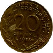 France 20 Centimes (Marianne) LIBERTE EGALITE FRATERNITE 20 CENTIMES 1978 A. DIEUDONNE.. coin reverse France 20 Centimes (Marianne) LIBERTE EGALITE FRATERNITE 20 CENTIMES 1978 A. DIEUDONNE.. coin reverse