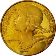 France 20 Centimes Piedfort 1984 KM# P806 REPUBLIQUE FRANÇAISE LAGRIFFOUL coin obverse