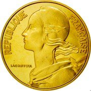 France 20 Centimes (Piedfort) KM# Pn395 REPUBLIQUE FRANÇAISE LAGRIFFOUL coin obverse