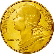 France 20 Centimes (Piedfort) KM# P347 REPUBLIQUE FRANÇAISE LAGRIFFOUL coin obverse France 20 Centimes (Piedfort) KM# P347 REPUBLIQUE FRANÇAISE LAGRIFFOUL coin obverse