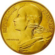 France 20 Centimes (Piedfort) KM# P446 REPUBLIQUE FRANÇAISE LAGRIFFOUL coin obverse
