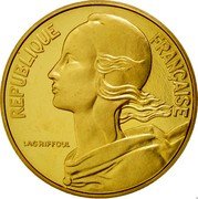 France 20 Centimes (Piedfort) KM# P470 REPUBLIQUE FRANÇAISE LAGRIFFOUL coin obverse