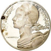 France 20 Centimes (Piedfort) KM# P576 REPUBLIQUE FRANÇAISE LAGRIFFOUL coin obverse