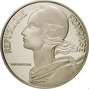 France 20 Centimes (Piedfort) KM# P603 REPUBLIQUE FRANÇAISE LAGRIFFOUL coin obverse