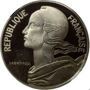 France 20 Centimes (Piedfort) KM# P632 REPUBLIQUE FRANÇAISE LAGRIFFOUL coin obverse