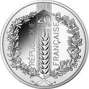 France 20 Euro (The Wheat) KM# 3098 RÉPUBLIQUE FRANÇAISE 20 EURO coin obverse France 20 Euro (The Wheat) KM# 3098 RÉPUBLIQUE FRANÇAISE 20 EURO coin obverse