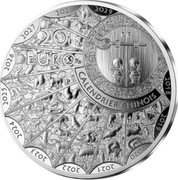 France 20 Euro Year of the Rabbit 2023 (2022)  Proof KM# 3143 RF 20 EURO CALENDRIER CHINOIS 2018 2019 2020 2021 2022 2023 2024 2025 2026 2027 2028 2029 coin obverse